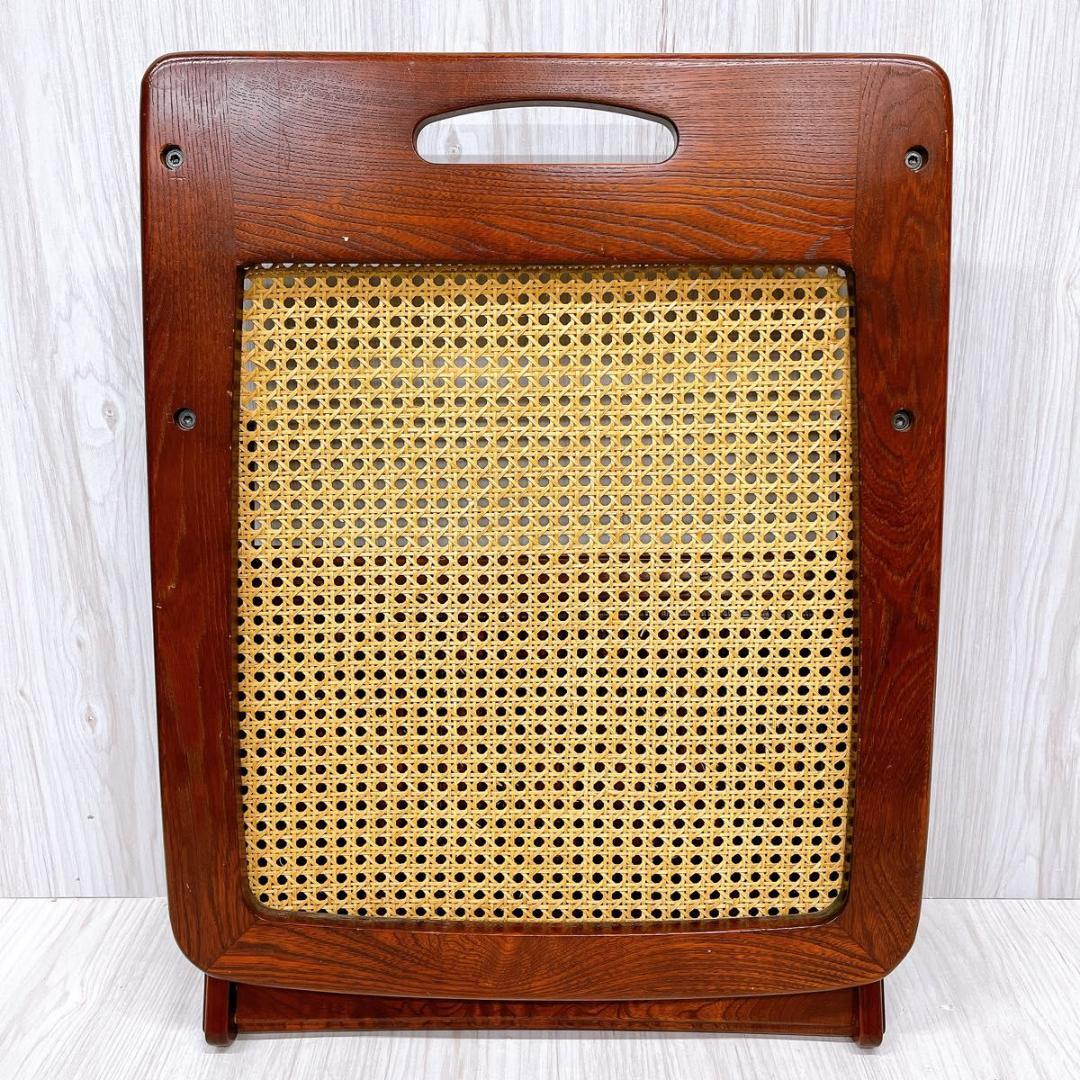 Karimoku カリモク 折りたたみ 座椅子 2台セット 籐座面 ラタン座面