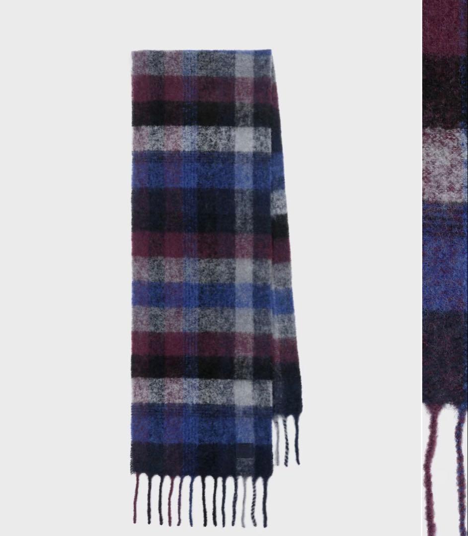 【新品】ポールスミス　メンズ　メリノウールチェックマフラー