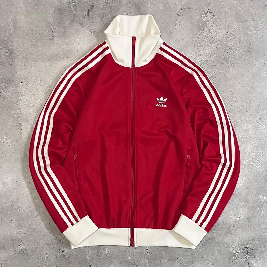 即完売 adidas ベッケンバウアー トラックジャケット バイカラー 赤 白