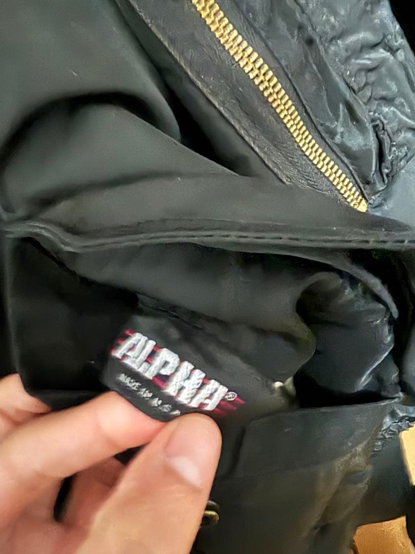 ALPHA usa製 90s ブラック MA-1 フライトジャケット L
