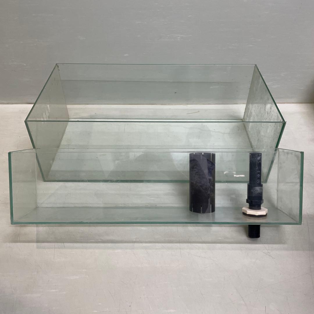 ２段式オーバーフロー リフジウムガラス水槽 ロータイプ