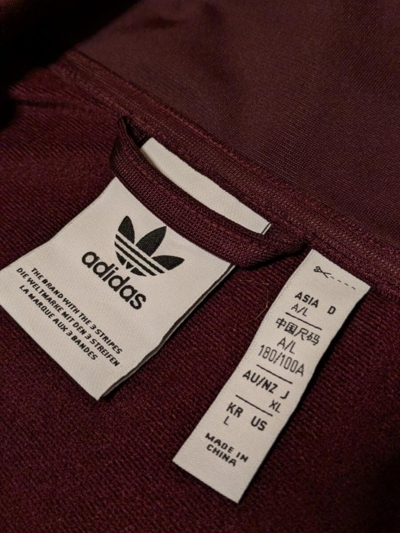 アディダス ベッケンバウアートラックジャケット XL マルーン IN1000
