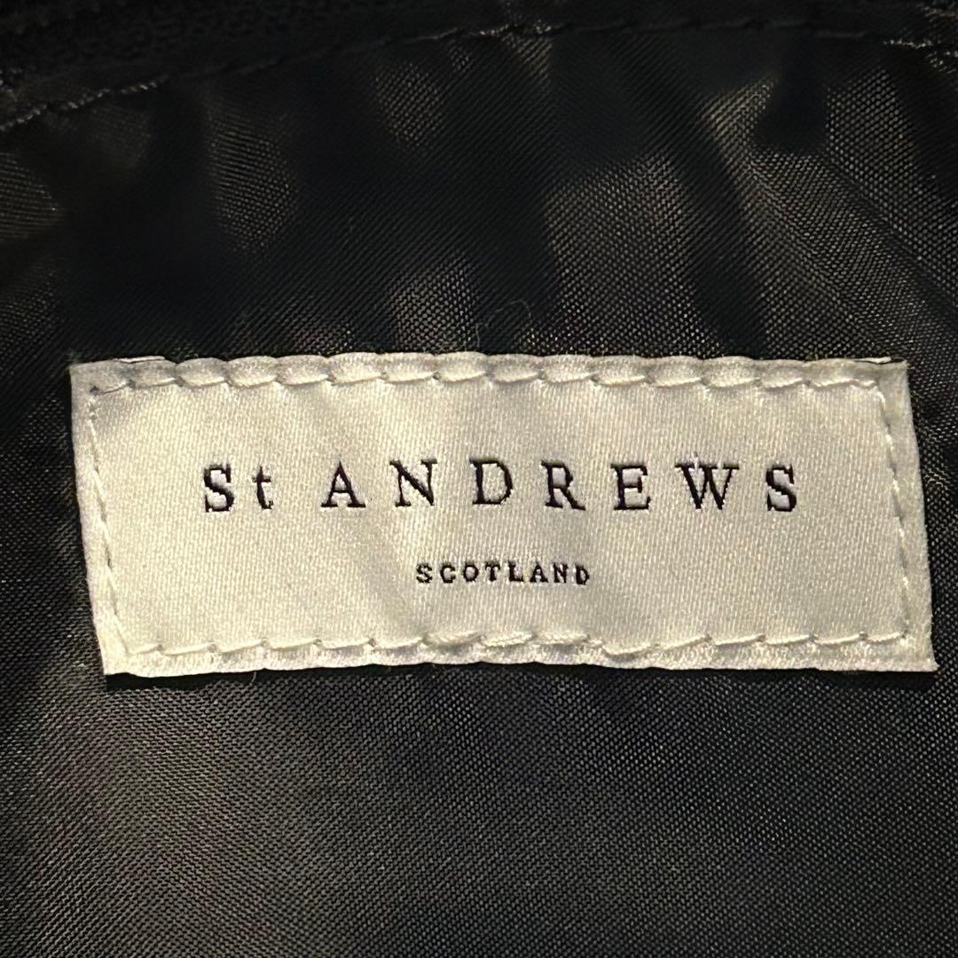 ST ANDREWS セントアンドリュース カートバッグ 総柄　ブラック
