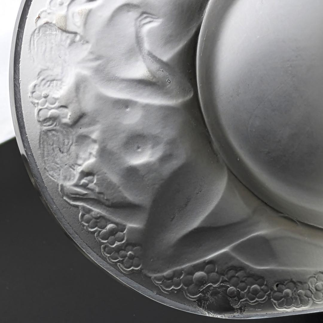 ルネ・ラリック初期作 Médicis 1924 葡萄と裸婦文 フロスト加工お買得