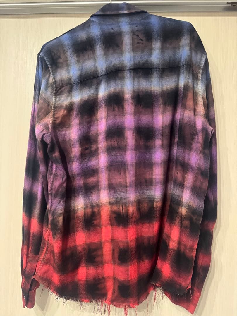 AMIRI グラデーションチェックシャツ S