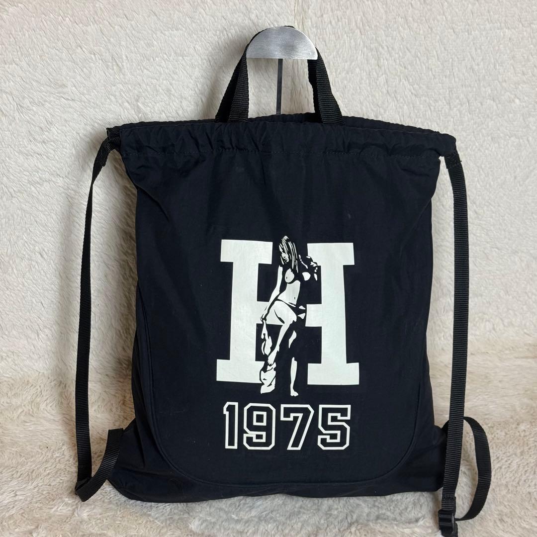 ヒステリックグラマー ナイロン ナップサック2way ヒスガール ブラック