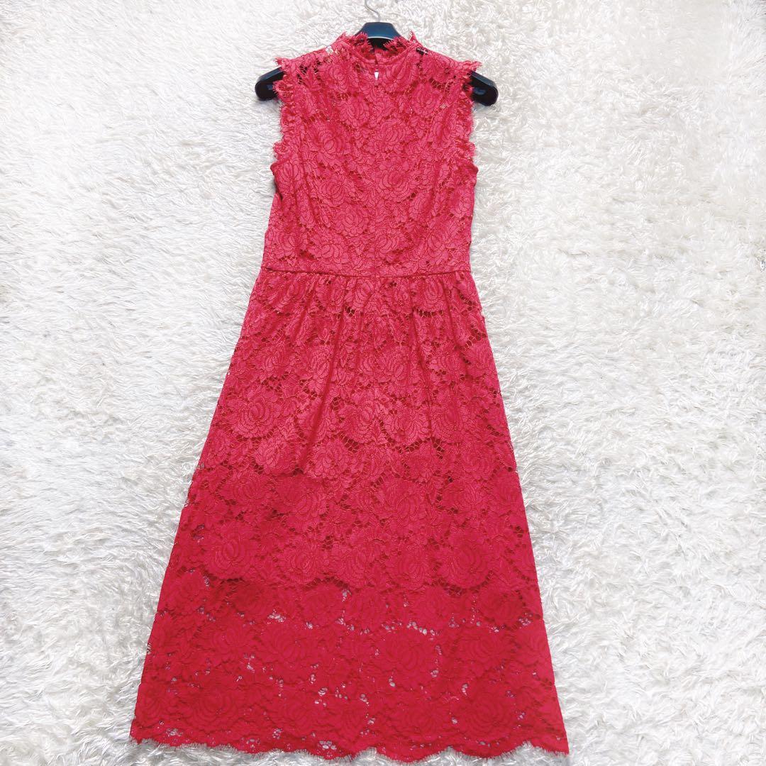 ✨美品✨Kate spade ケイトスペード レースワンピース ドレス 赤