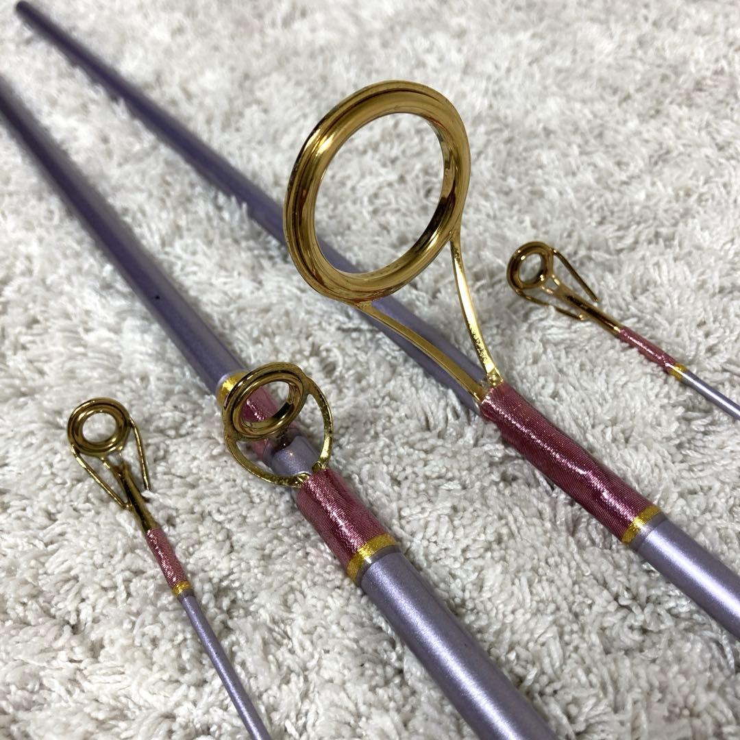 ケンクラフト ロッド2本 ベイト スピニング ルアー竿 バス釣り 紫