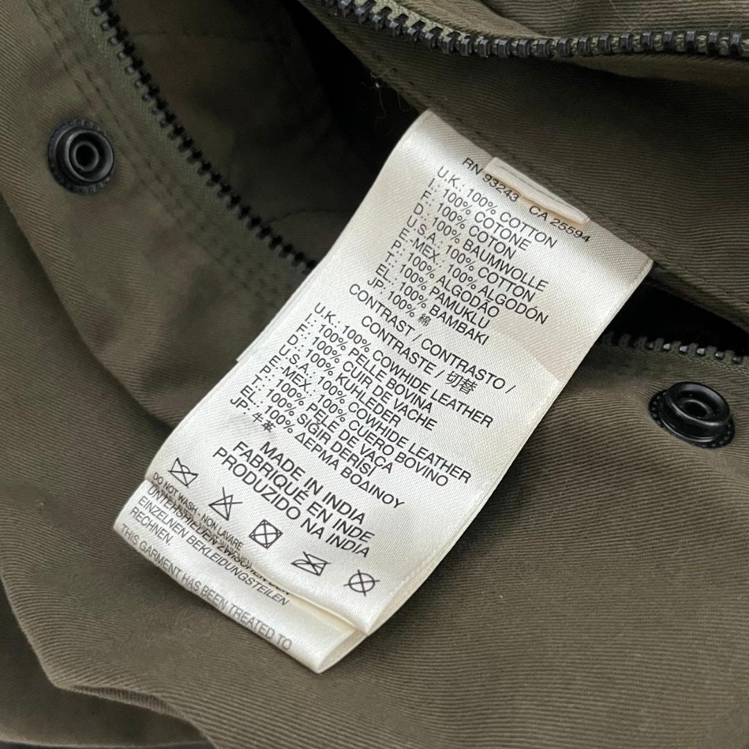 DIESEL タグ付 インド製 袖レザー m-51型 モッズコート N188