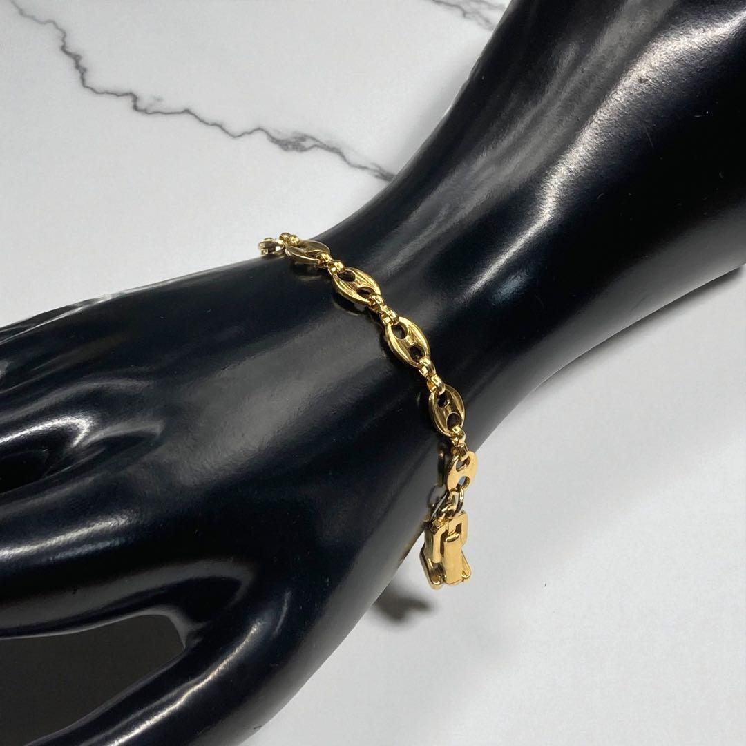 GIVENCHY Gクラスプ オーバルブレスレット 19cm ゴールド 237