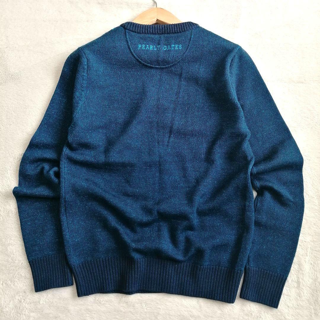 パーリーゲイツ クルーネック ニット セーター 毛100% 日本製 サイズ4/М