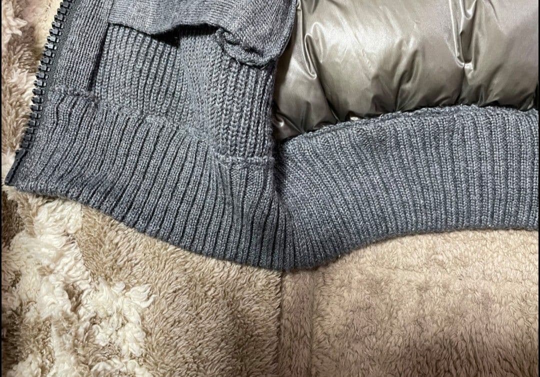 【モンクレール】 ニット✕ダウン・ハイブリットパーカー