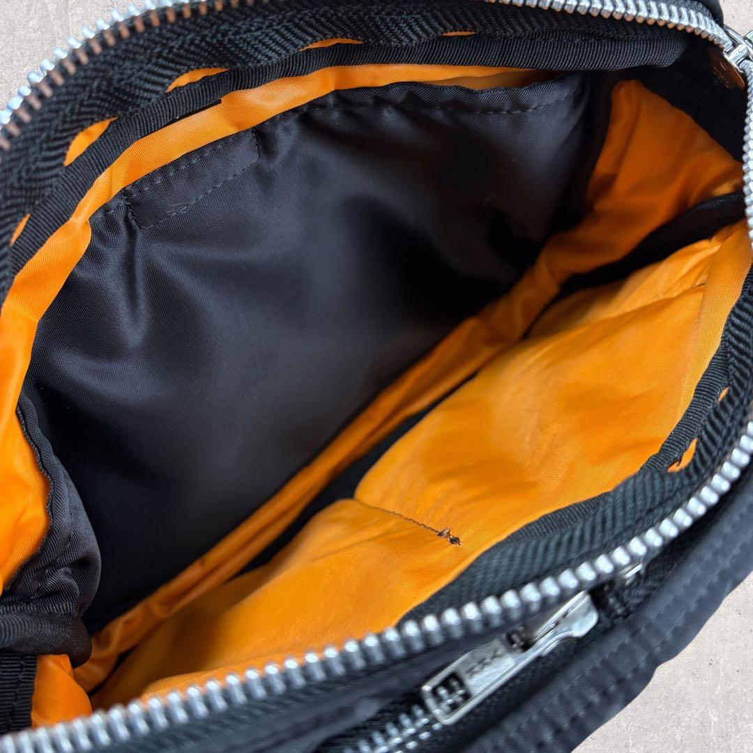 ふとん✨ポーター タンカー ショルダーバッグSサイズ　ブラック　2層