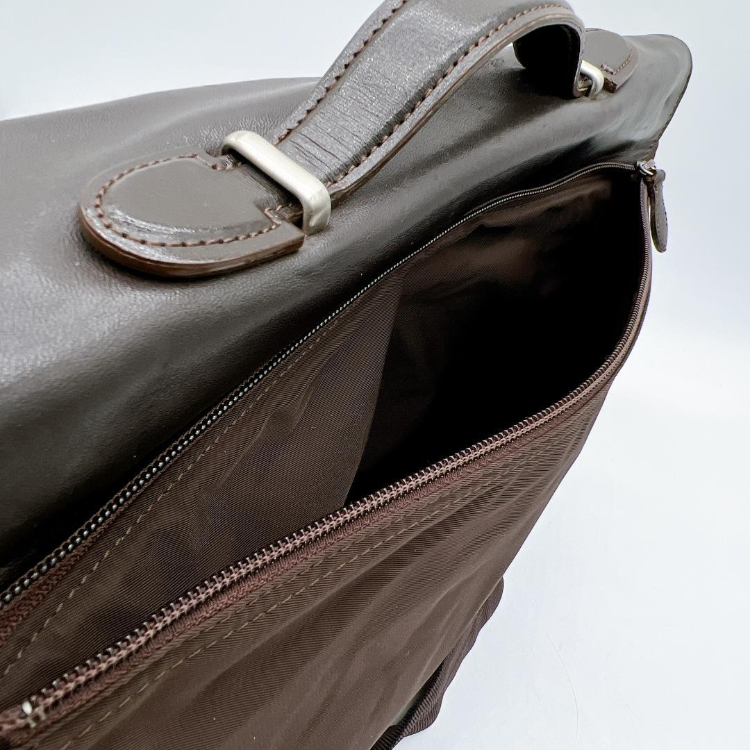 TOMORROWLAND ナイロン レザー ショルダーバッグ A4可 f399