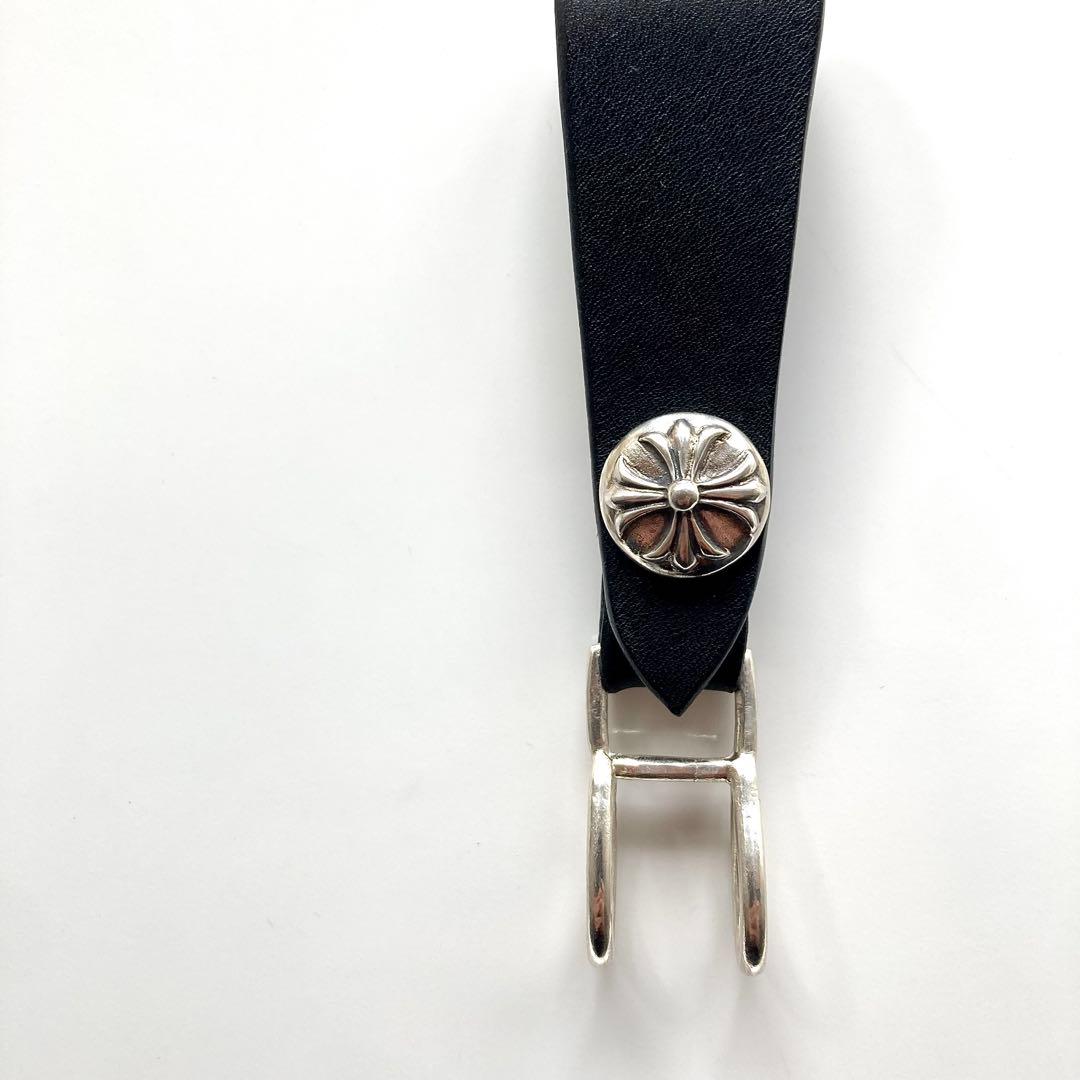 シルバー925 クロスボール　レザーベルト　BWL ハンドメイド