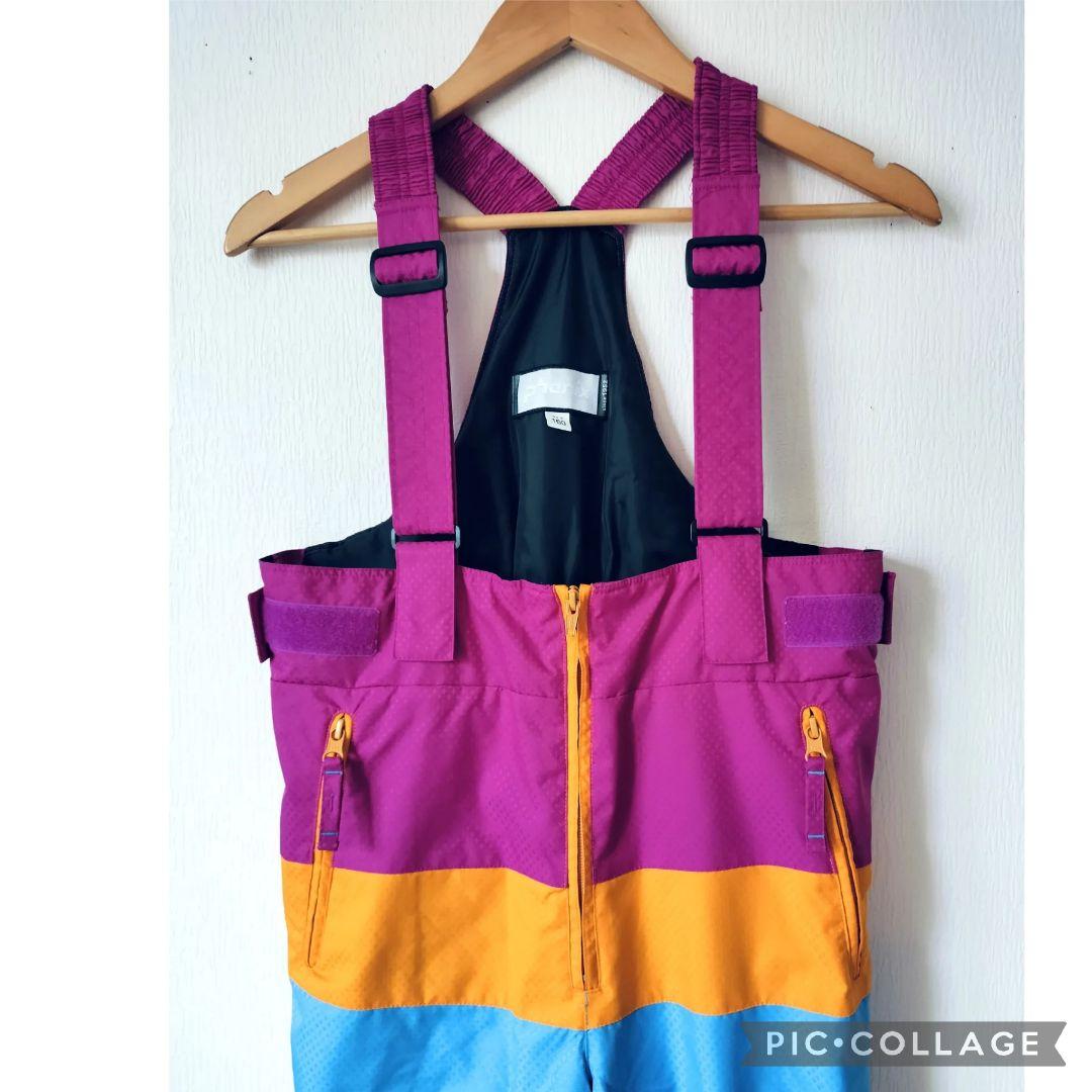 極美品♡Phenix スキーウェア 160 150女の子 花柄 結晶 白×水色