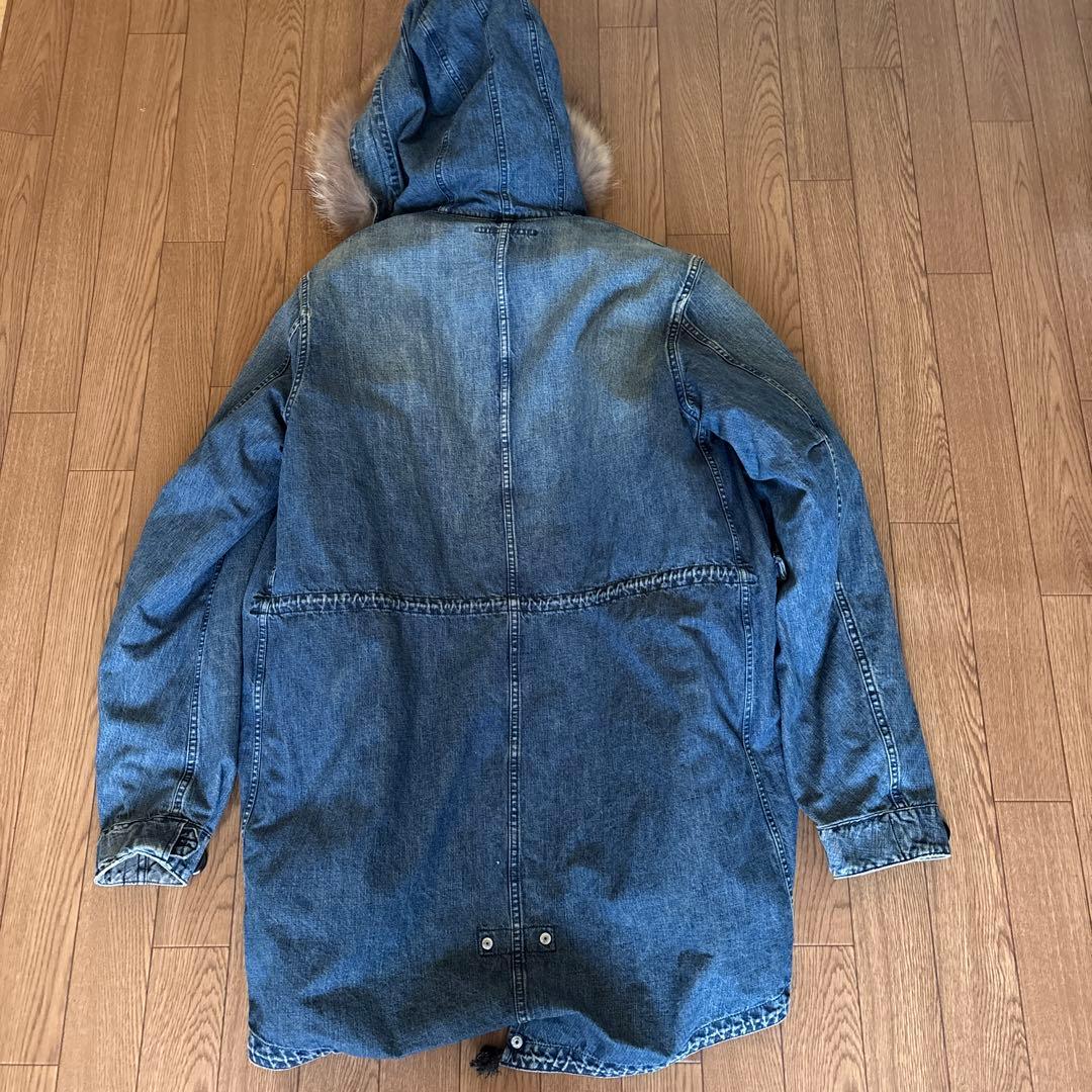 トーキングアバウトジアブストラクション　　デニムモッズコート　ライナー付き　美品