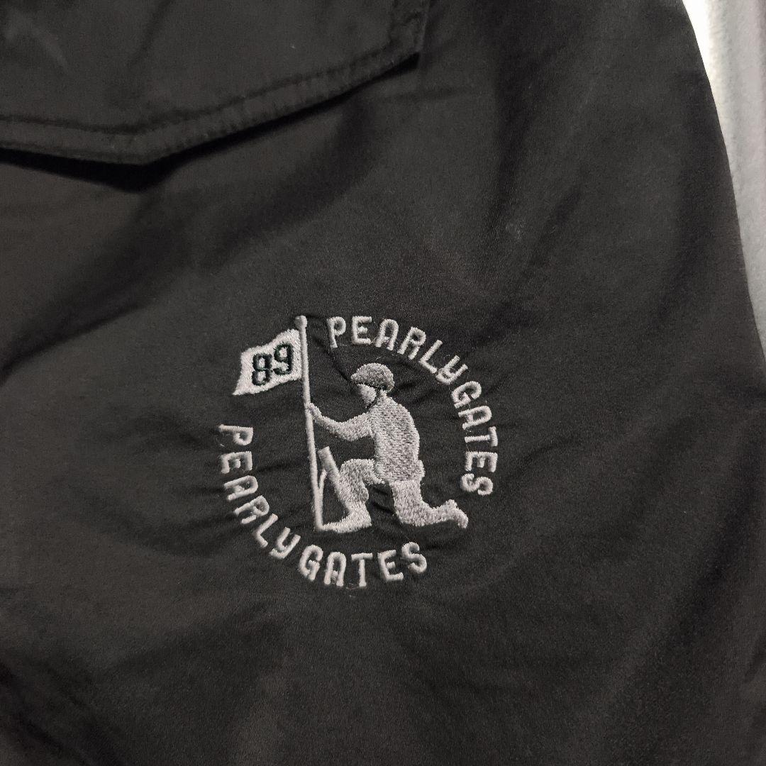 パーリーゲイツ ゴルフ ナイロンパンツ 黒 刺繍ロゴ スポーツ サイズ6