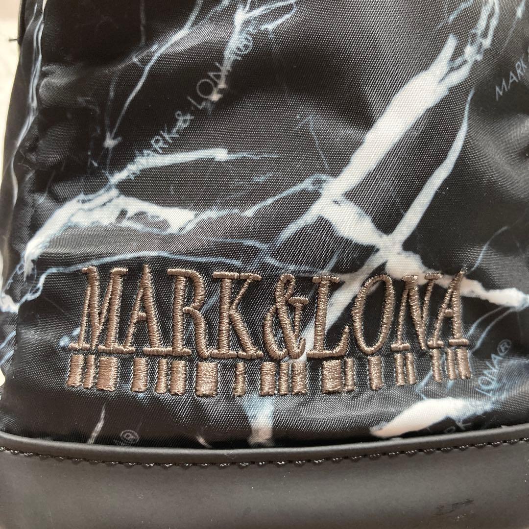 美品 木村拓哉愛用！マークアンドロナ ゴルフカートバッグ 総柄 ナイロン 黒