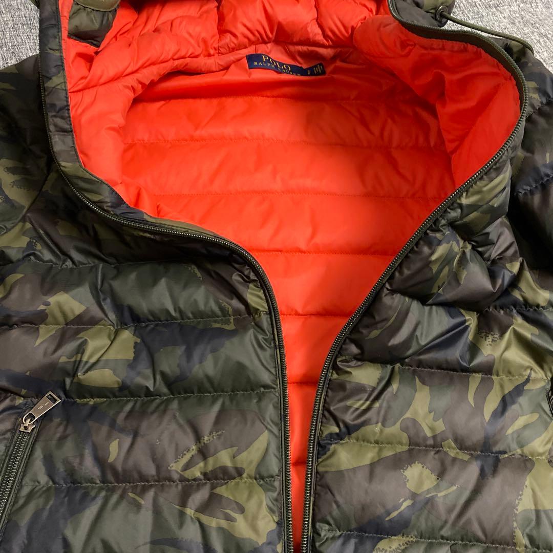 ☆美品　ポロラルフローレンカモフラージュライトダウンジャケット　Sメンズ