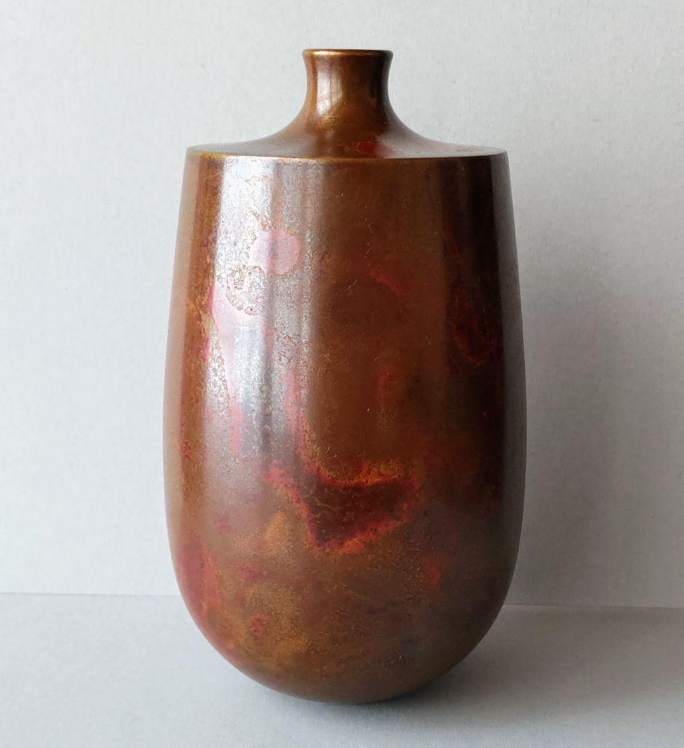 一輪挿し 長谷川雅山作 朱銅花器 山形県 - メルカリ