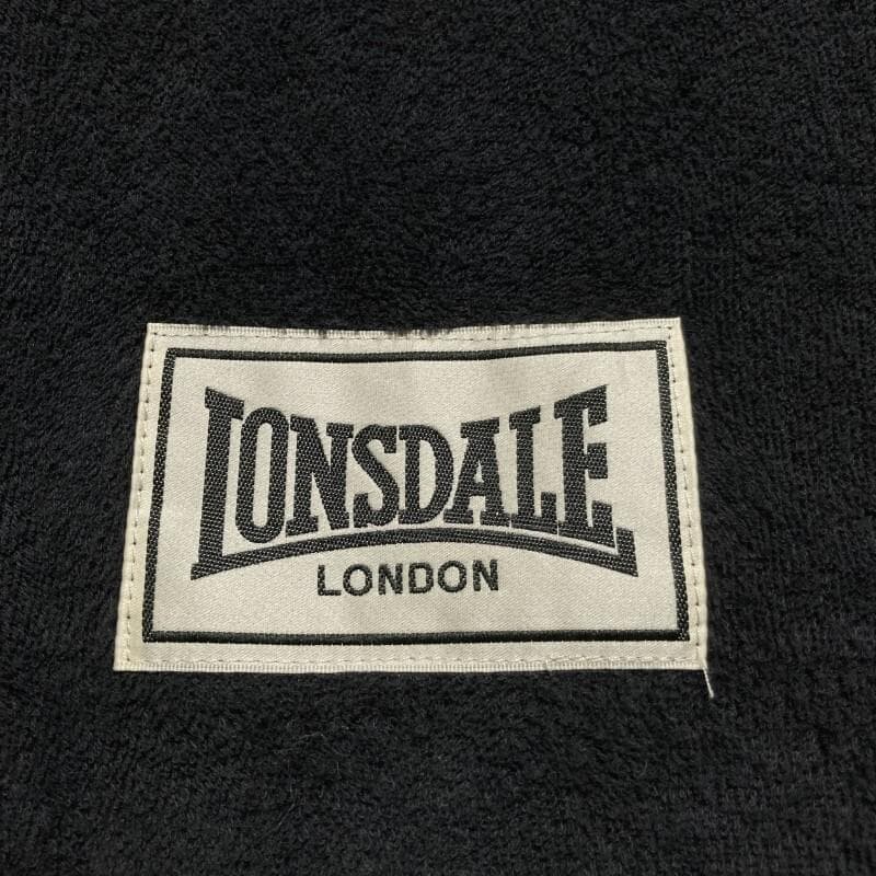 LONSDALE★ボクシングガウン バスローブ ワッペン パイル系タオル 黒 M