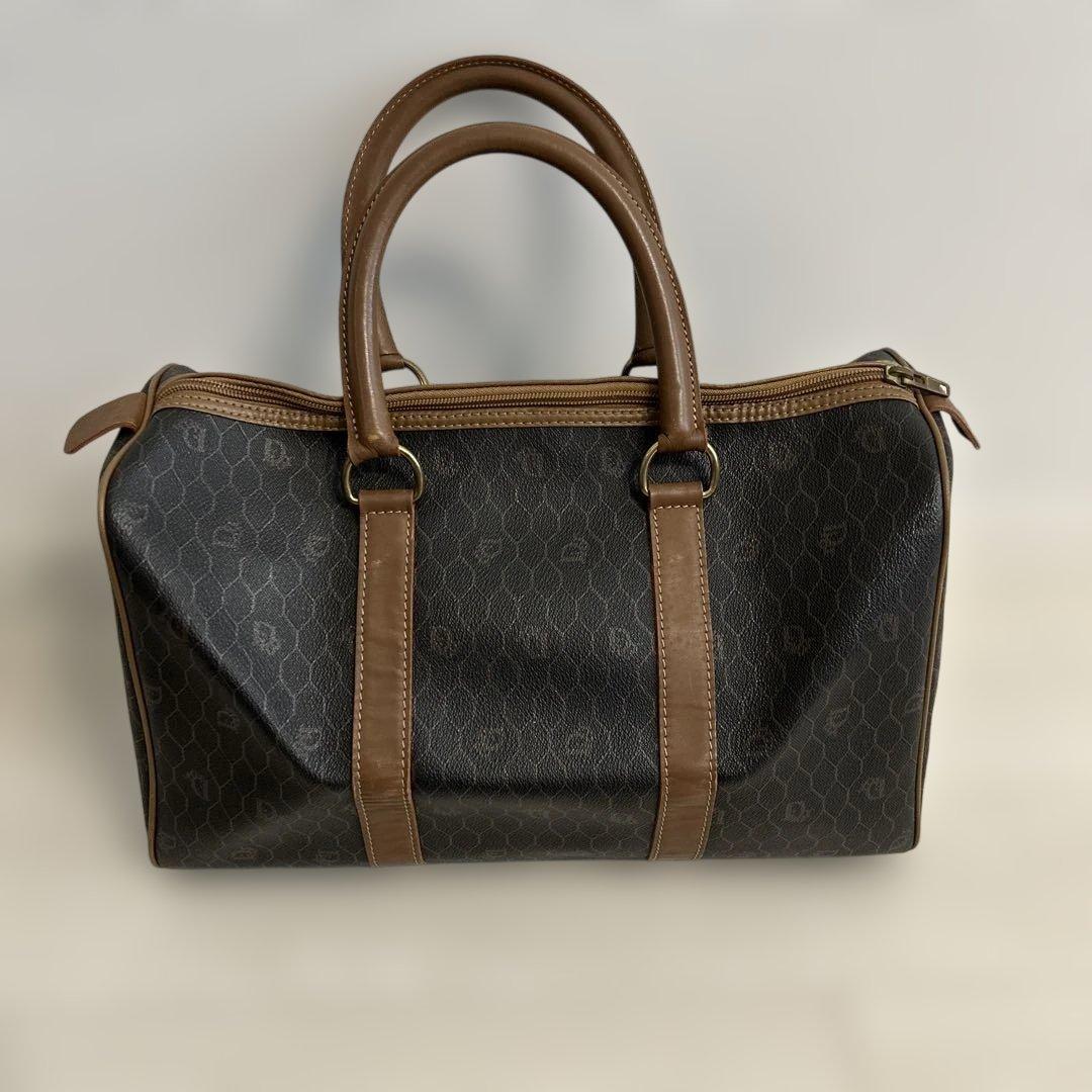 Christian Dior ボストンバッグ レザー ブラック