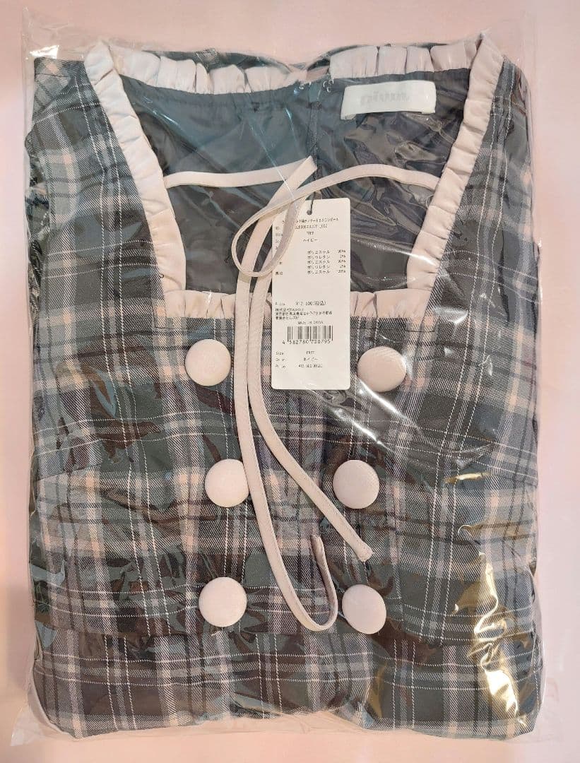 みーたん様【新品タグ付き】pium クロスベルト半袖ティアードミニワンピース