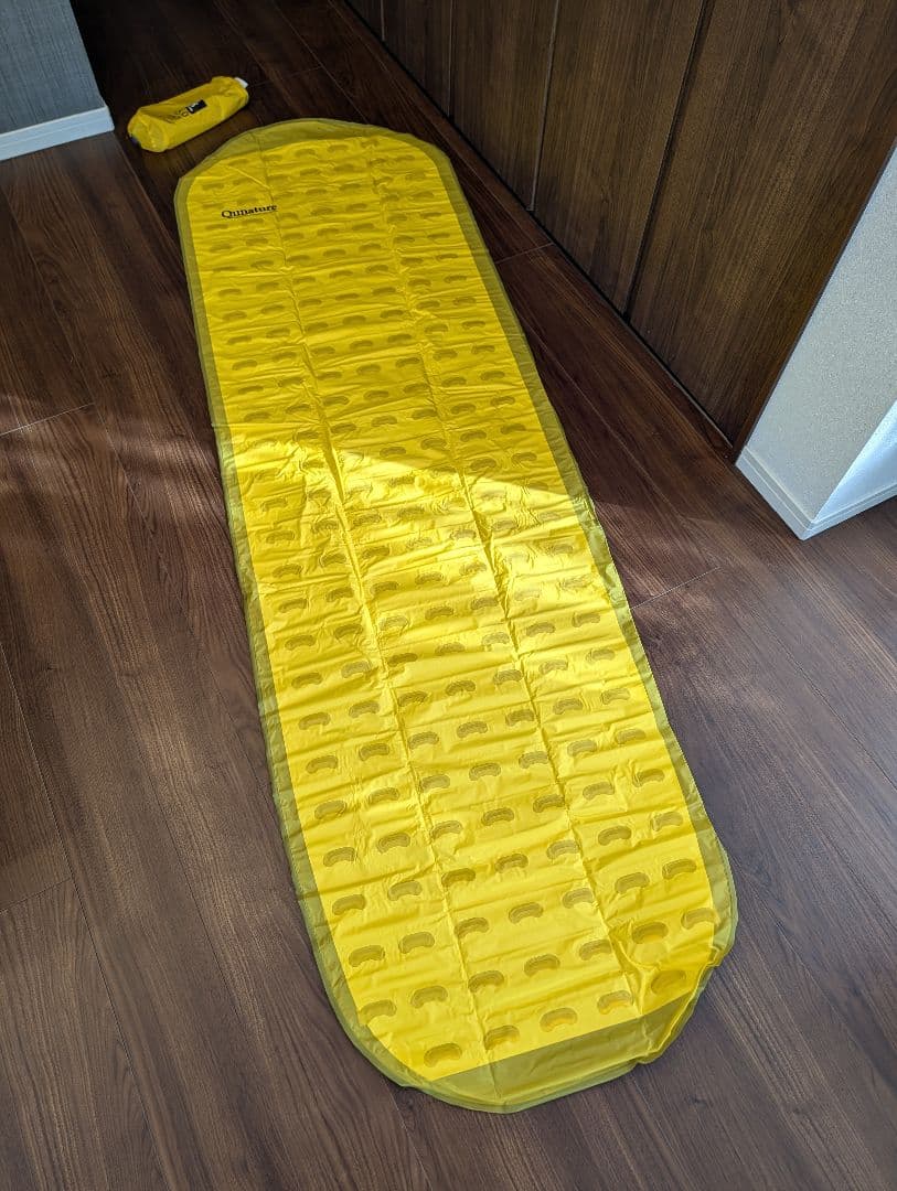 Qunatureの超軽量キャンプ寝具2点セット（イエロー）