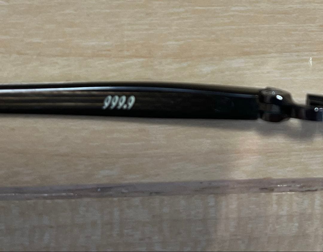 美品 フォーナインズ S-450T メガネ オーバル・ハーフリム 999.9