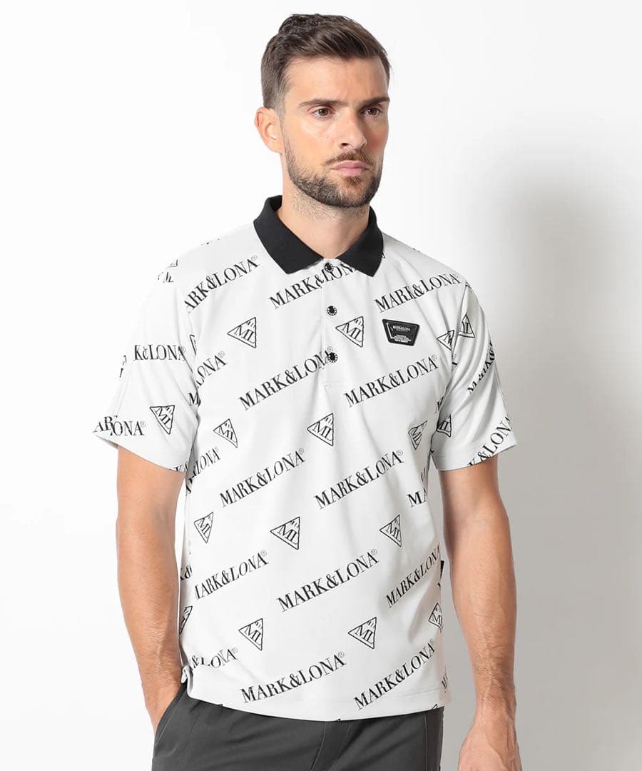 美品 ★ MARK&LONA コード ポロシャツ マーク&ロナ ホワイト 正規品