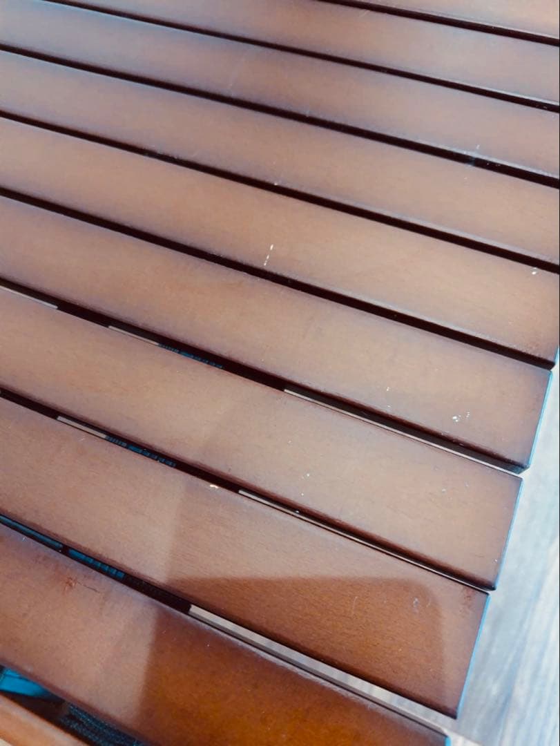 FIELDDOOR ウッドロールテーブル（ダークブラウン） 70×120cm