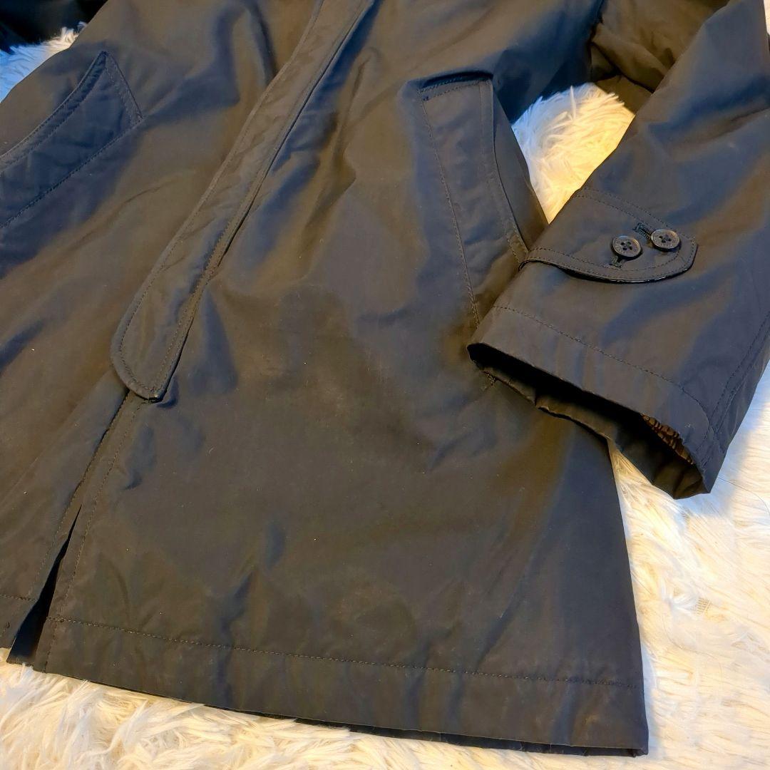 【美品】　バーバリーブラックレーベル　コート　ノバチェック　ライナー付　ファー