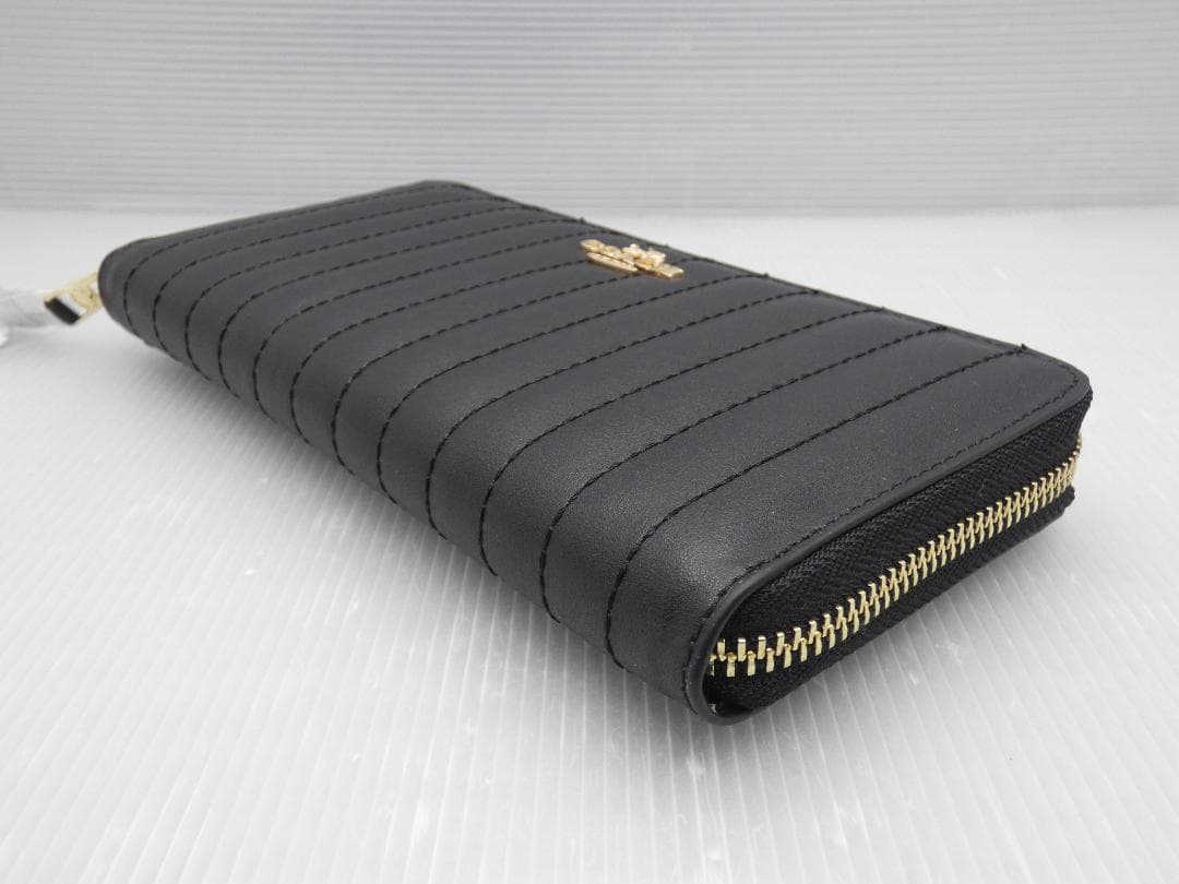 【新品】COACH コーチ ラウンド 長財布 2855 キルティング ウォレット