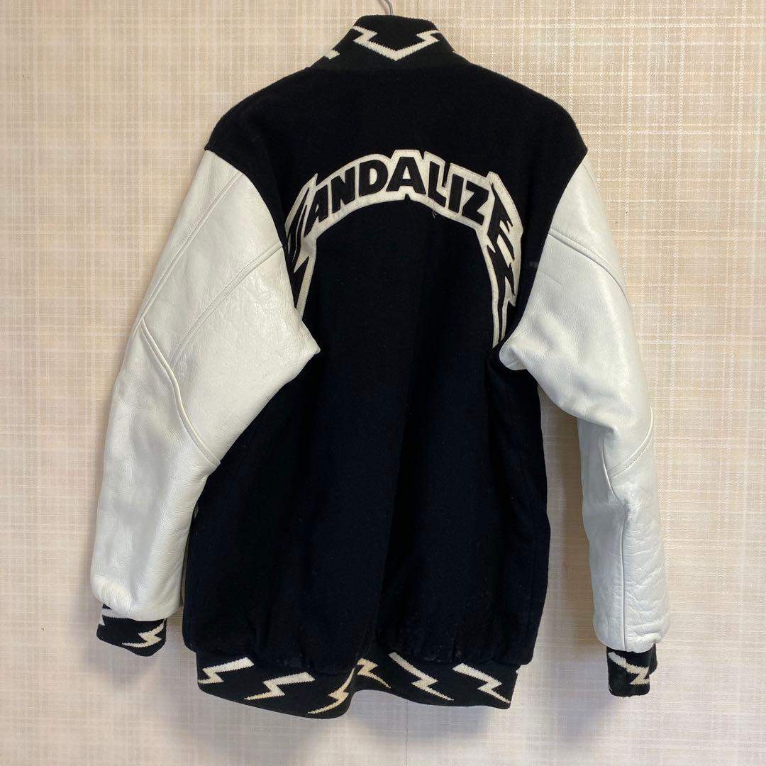 ヴァンダライズ　スタジャン　ブラック　レザー　イナズマ　稲妻　ワッペン　希少！