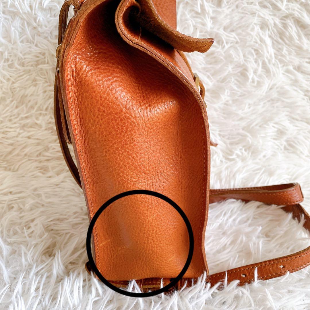 genten ゲンテン 封筒型 リュック レザー キャメル　ブラウン