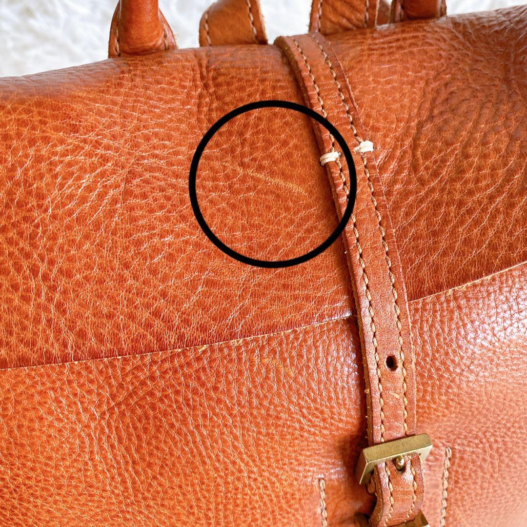 genten ゲンテン 封筒型 リュック レザー キャメル　ブラウン