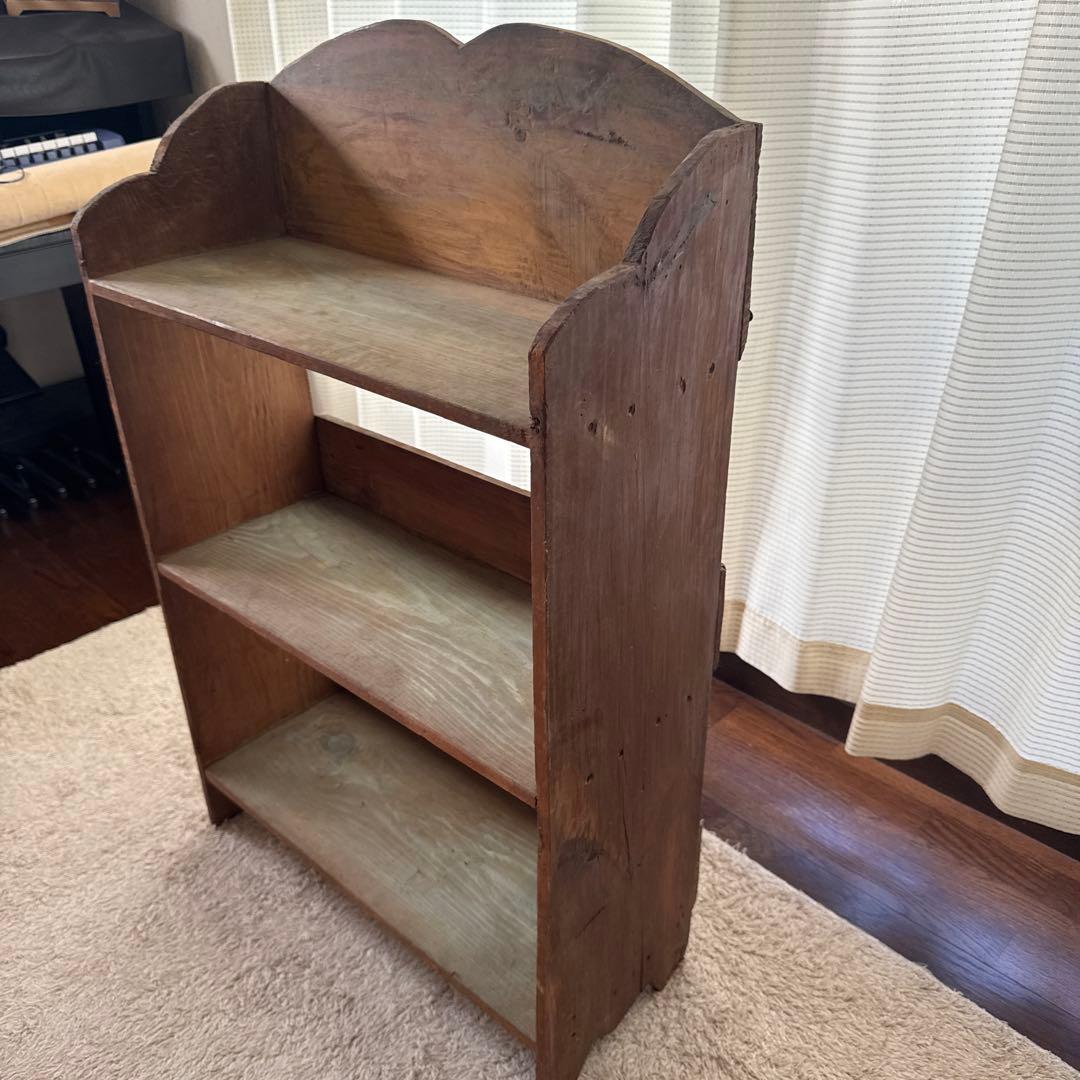 木製ブックシェルフ 3段 hommage ブックシェルフ ウッドシェルフ 木製