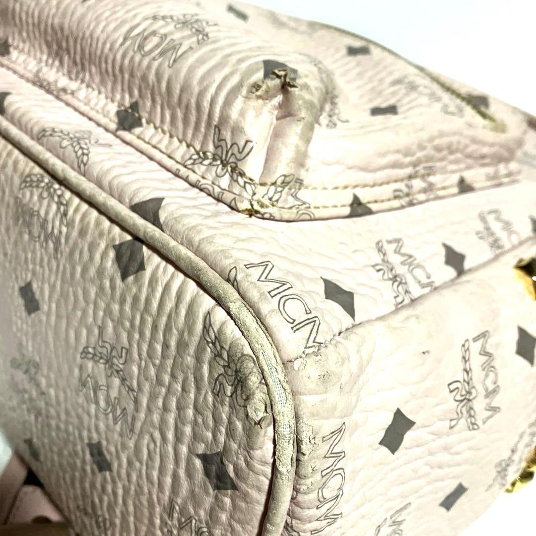 【廃盤品】MCM ヴィセトス パウダーピンク スタッズ リュック