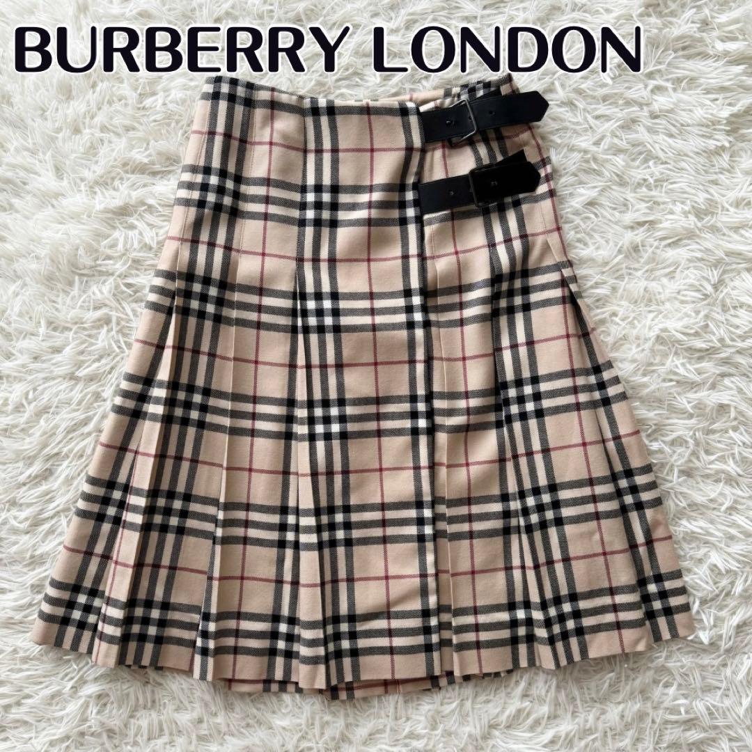 バーバリー ロンドン ノバチェック柄 スカート38 L バーバリーロンドン