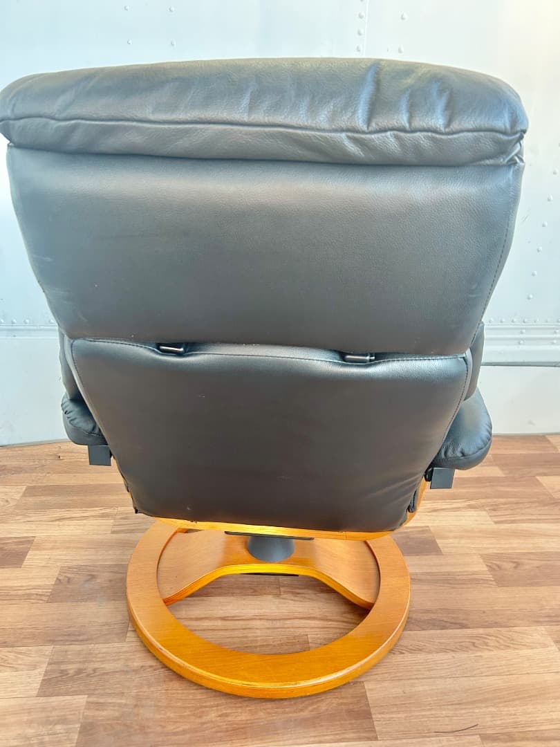 黒　パーソナルチェア　椅子　リクライニング　オシャレ　インテリア　モダン