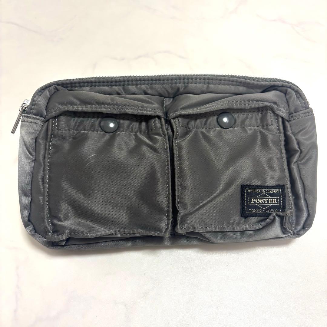 新品同様⭐︎ポーター ショルダー ボディバッグ タンカー 廃盤 希少シルバーグレー