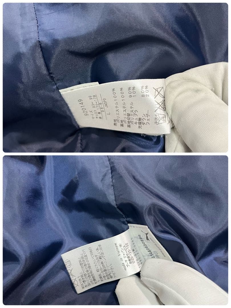 PUMA プーマ　ダウンコート　ベンチコート　肉厚　L ネイビー　大きいサイズ