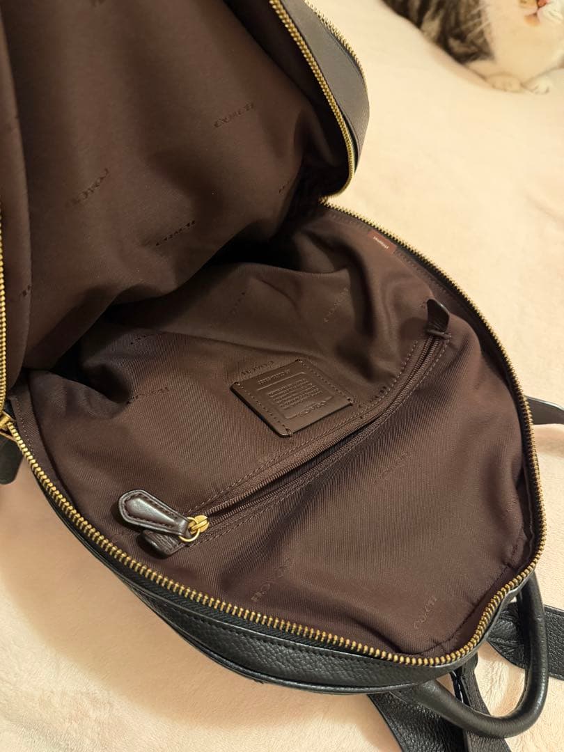 COACH 黒 レザー バックパック