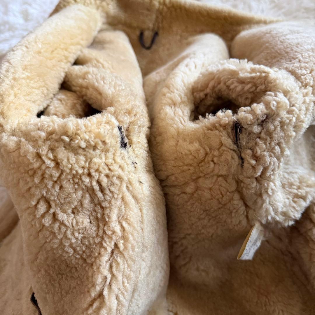 【美品】デュランテ　フライトジャケット　B-3 ムートンジャケット　濃茶　L