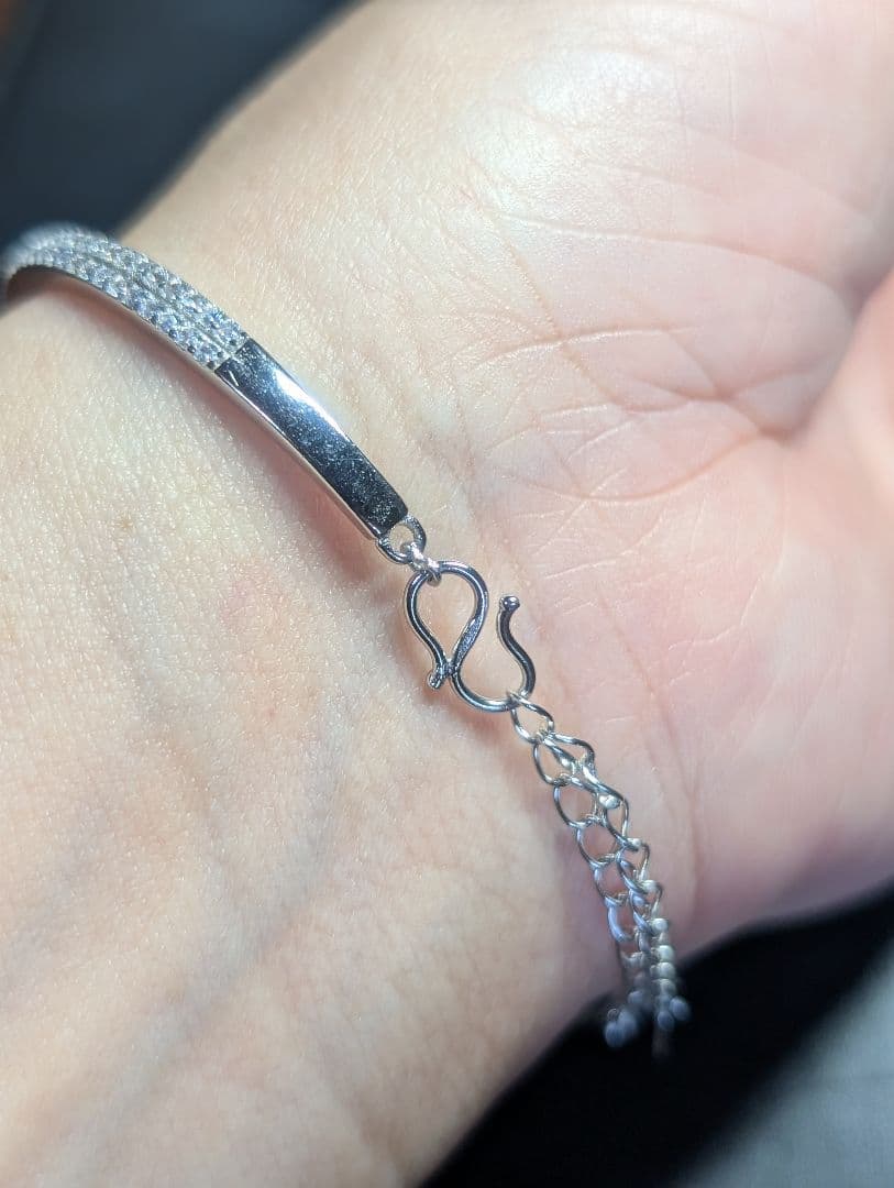 超高品質針満々艶々プラチナルチルブレス1点物