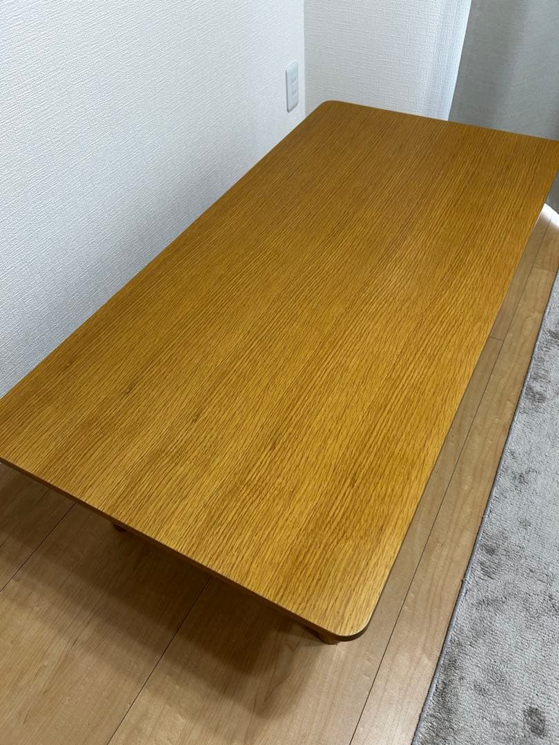 送料込み】無印良品 木製ローテーブル・オーク材 たのメル便発送
