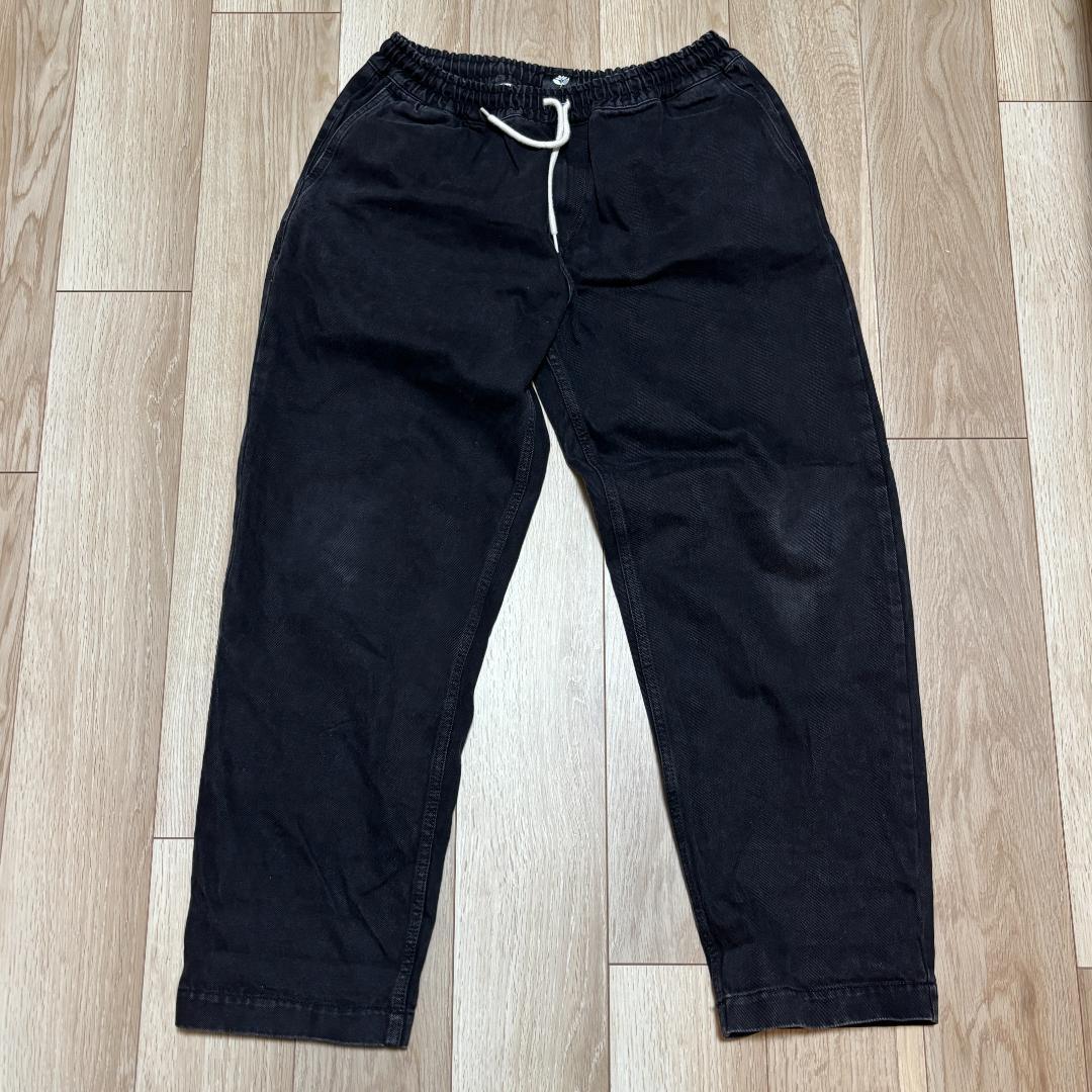 【USED】L MAGENTA LOOSE WASHED DENIM PANTS