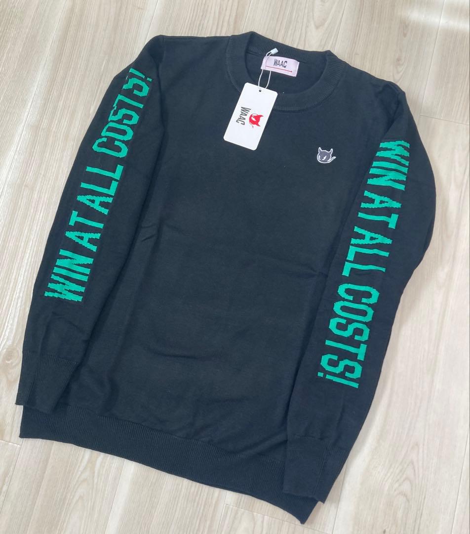 新品WAACゴルフメンズニットLサイズ黒