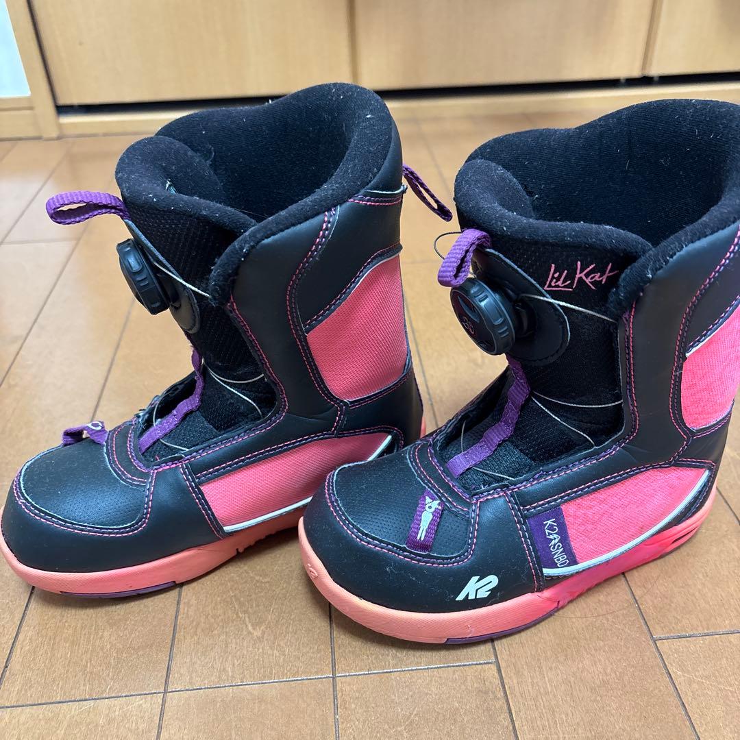 子供用スノーボード3点セット(ボード110、ビンディング、K2ブーツ19.5)
